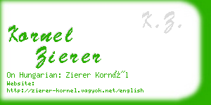 kornel zierer business card